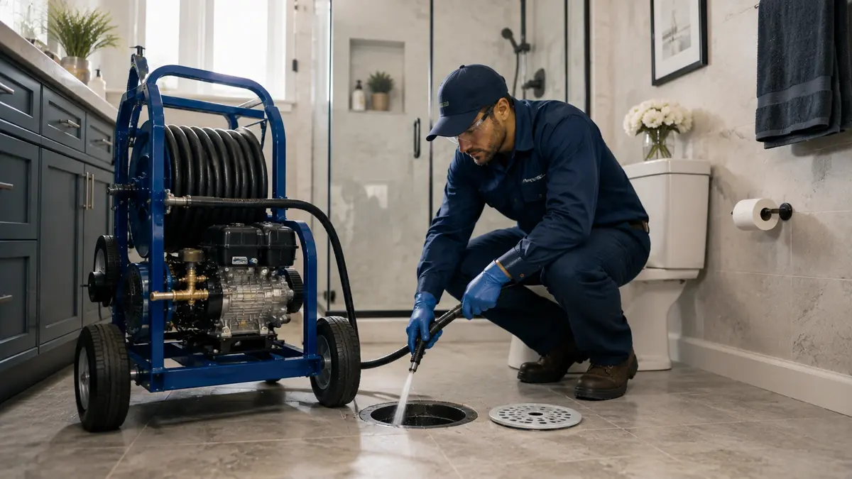 Bathroom Drain Hydro Jetting in Midway City