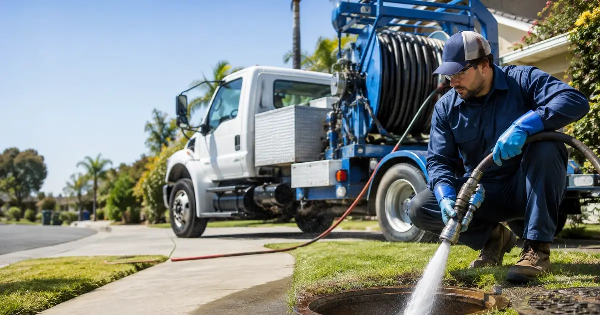 Hydro jet sewer cleaning Midway City