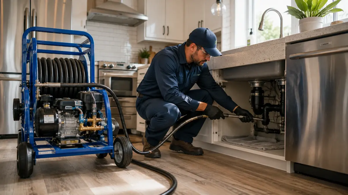 Kitchen Drain Hydro Jetting in Midway City
