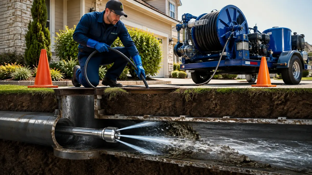 Main Sewer Line Hydro Jet Cleaning in Midway City