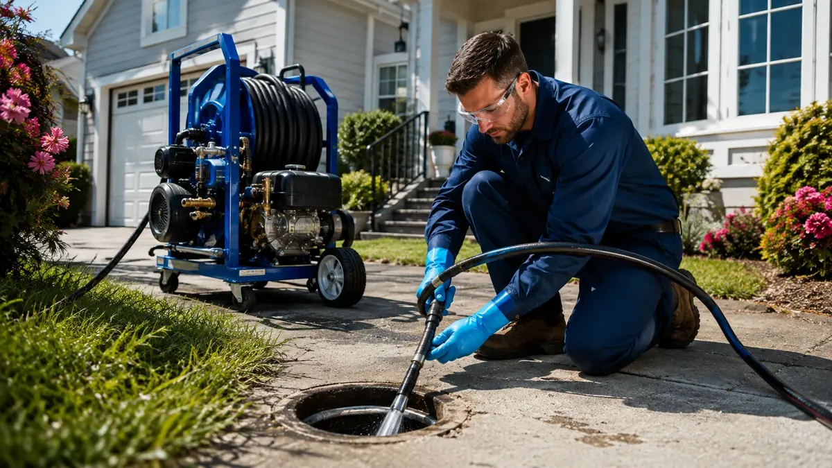 Residential Hydro Jet Drain Cleaning in Midway City
