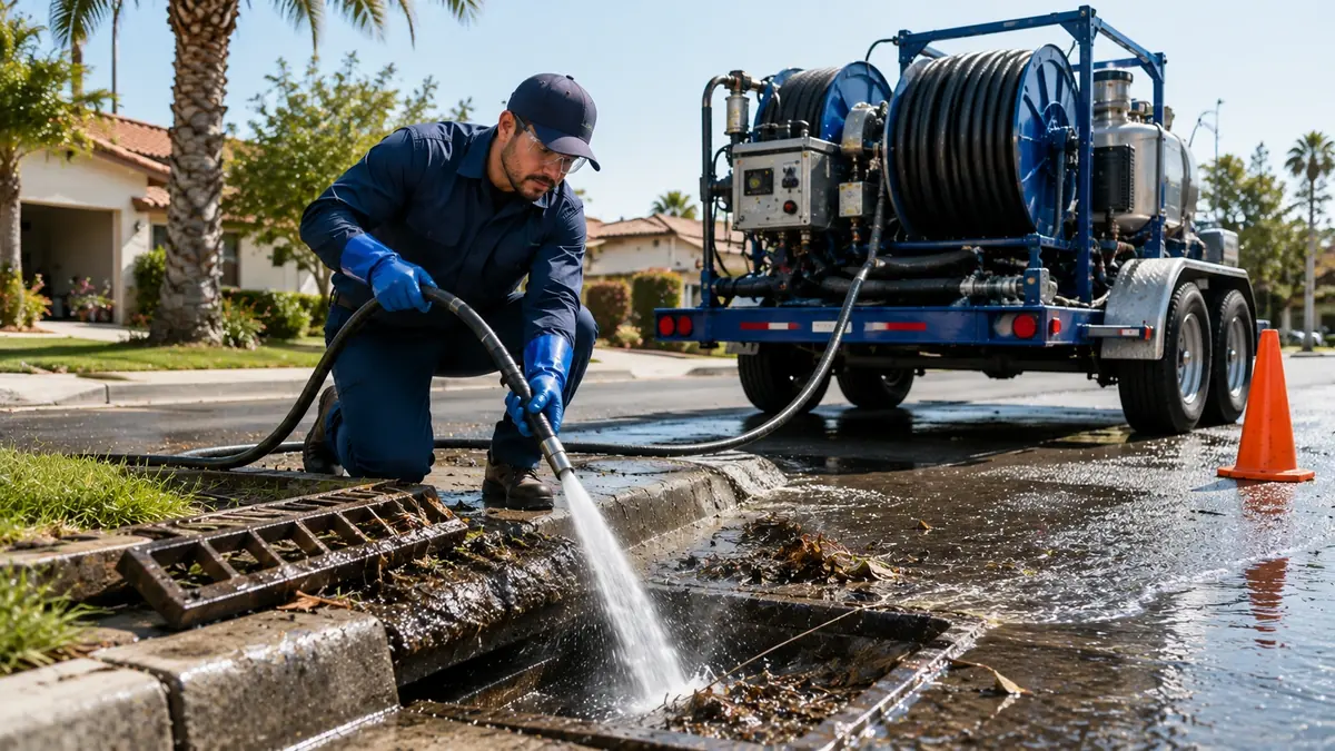Storm Drain Hydro Jet Cleaning in Midway City